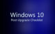 Windows 10 Post-Upgrade Checklist