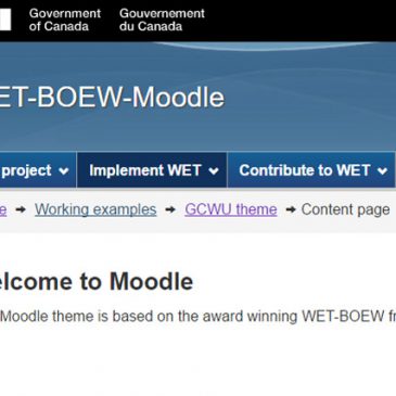 Leading the WET-BOEW-Moodle project