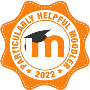 Particularly helpful Moodler 2022 award