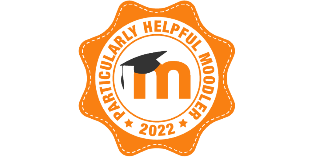 Particularly helpful Moodler 2022 award