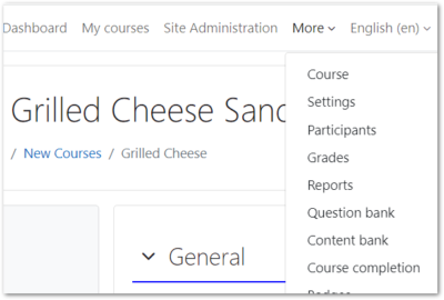 Better Moodle LMS classic navigation in custom menu