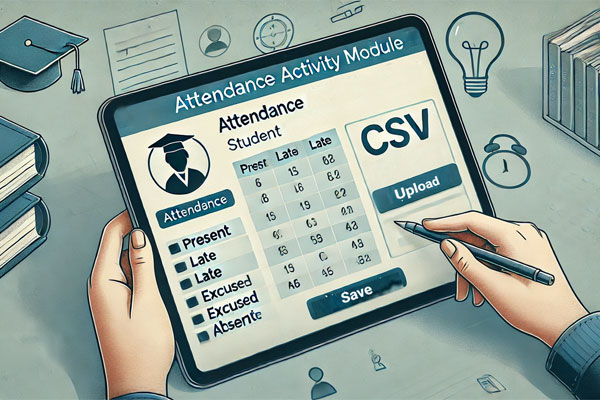 Uploading attendance in Moodle LMS