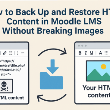 How to Back Up and Restore HTML Content in Moodle LMS Without Breaking Images