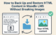 Backup and Restore HTML in Moodle LMS